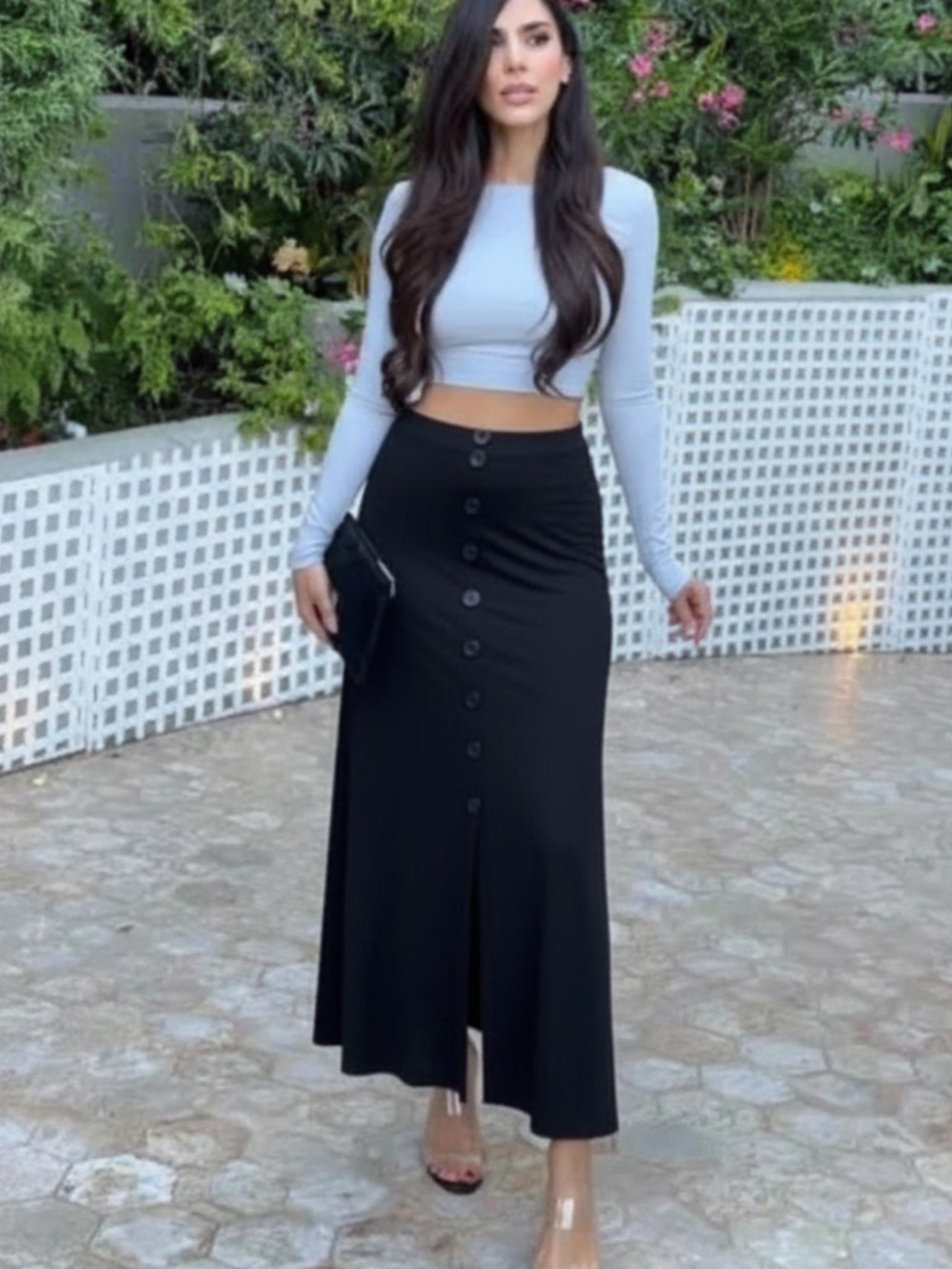 Vintage TRADITION Black Midi Skirt 🔥 - Size Small, Like New - Picture 3 of 11